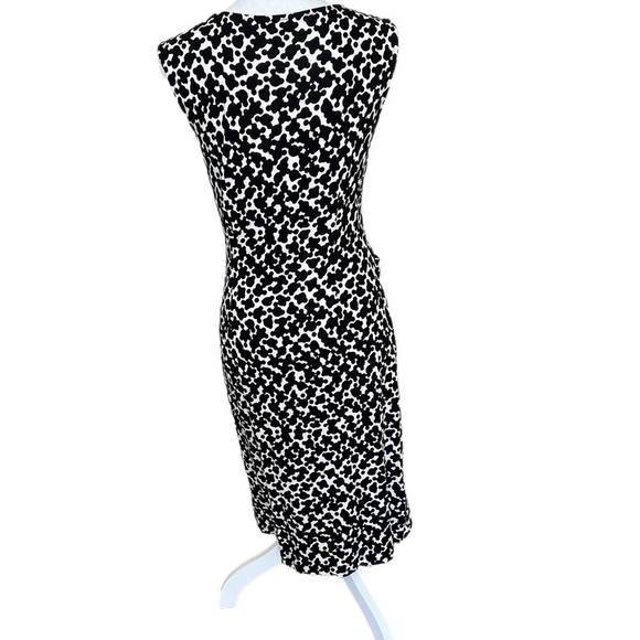 Anne Taylor V Neck Sleevless Print Dress Size Small - Picture 6 of 7